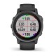 Смарт-часы Garmin fenix 6S Pro Sapphire серые DLC с черным ремешком