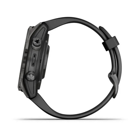 Смарт-часы Garmin fenix 7S Pro Sapphire Solar Edition карбоново-серые титановые DLC с черным ремешком