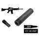 2в1 пламегасник+глушник AFTactical S44AFC24 Compact, .223 (5.56мм), 1/2x28 UNEF, AR15 | M4 | M5