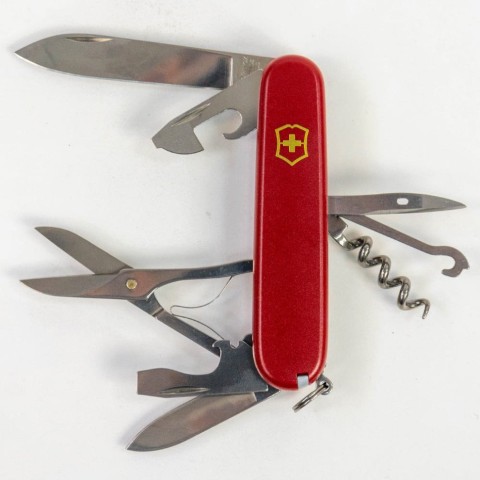 Ніж Victorinox Climber Mat 91мм,14функ,черв мат,жовт.лого