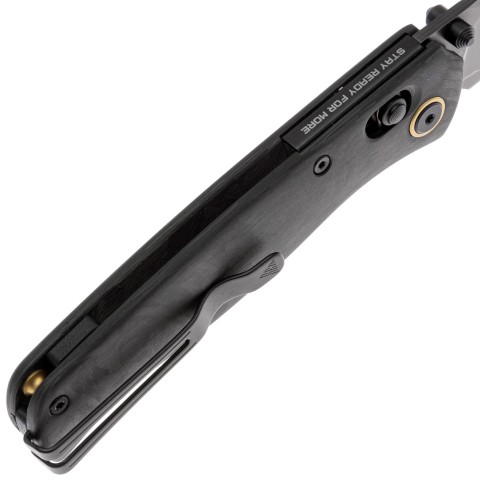 Ніж SRM Medal 255L-FB2, Lam. 140Cr, shred carbon-fiber, чорний