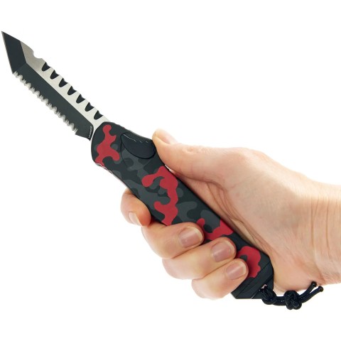Нож Heretic Hydra Tanto Two Tone Serrated Black Blade Red Camo