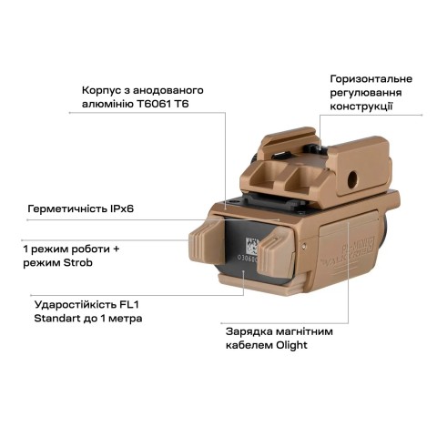Фонарь Olight PL-Mini 3 Valkyrie Desert Tan