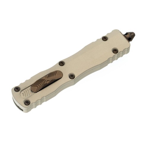 Ніж Microtech Dirac D/E OTF, Burnt Bronze Standard Champagne