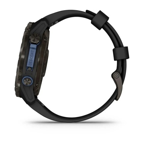 Смарт-часы Garmin Descent Mk3i (51 мм) карбоново-серые DLC титановые с черным силиконовым ремешком и Descent T2 Transceiver