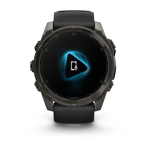 Смарт-годинник Garmin fenix 8 AMOLED (51 мм) Sapphire карбоново-сірий DLC чорний/гравійно-сірий