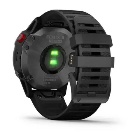 Смарт-часы Garmin fenix 6 Pro Solar Edition серые с черным ремешком