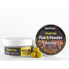Бойлы Baitex вареные Flat & Feeder Anise 10 мм (45 шт)