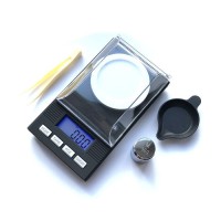 Digital scales Gem-50-1 black + blue LCD - Весы электронные