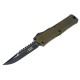 Нож Microtech Combat Troodon Gen III OTF Interceptor, черный клинок, рукоять OD green