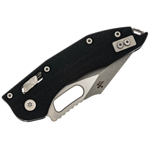 Ніж Microtech Stitch Ram-Lock, fluted, Apoc, чорне руків'я G10