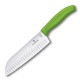Ніж кухонний Victorinox SwissClassic Santoku 17 см в блістері зелений (Vx68526.17L4B)