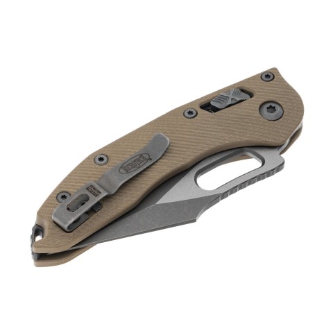 Ніж Microtech Stitch Ram-Lock, fluted, Apoc, руків'я G10 tan