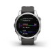 Смарт-часы Garmin fenix 7S серебристые с ремешком графитового цвета