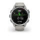 Смарт-годинник Garmin Descent Mk3 (43 мм) із нержавіючої сталі з силіконовим туманно-сірим ремінцем