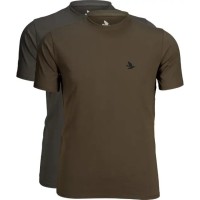 Футболка Seeland Outdoor 2-pack XL 2шт ц:raven/pine green