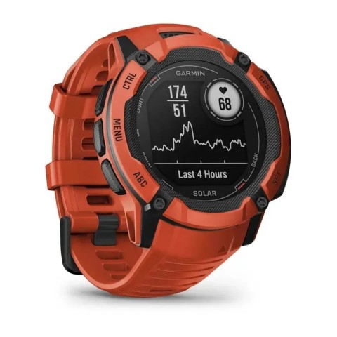 Смарт-часы Garmin Instinct 2X Solar пламенно-красные