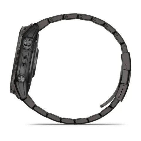 Смарт-годинник Garmin fenix 7X Pro Sapphire Solar Edition карбоново-сірий титановий DLC з титановим вентильованим браслетом