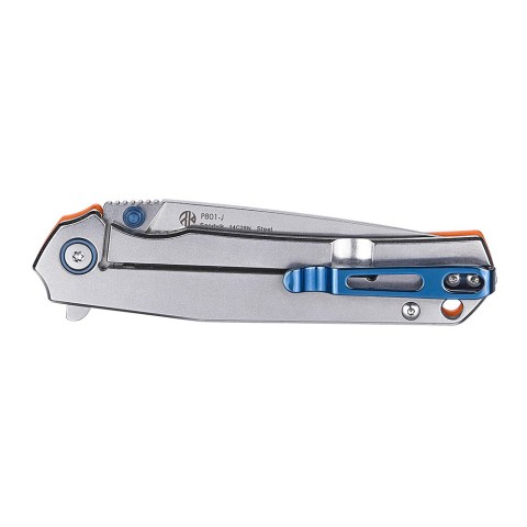 Ніж складаний туристичний Ruike P801-J, (8.6 см) 14C28N /  G10 помаранчевий