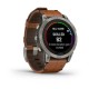Смарт-годинник Garmin fenix 7 Pro Sapphire Solar Edition титановий з каштановим шкіряним ремінцем