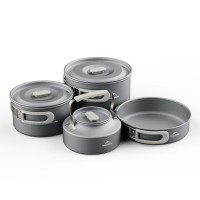 Набір посуду (2 каструлі, чайник, сковорідка) Naturehike CNK2450CF010, алюміній