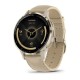 Спортивний годинник Garmin Venu 3S French Gray Soft Gold з шкіряним ремінцем 010-02785-55