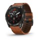 Смарт-часы Garmin epix Pro Gen 2 Sapphire Edition (51 мм) карбоново-серые титановые DLC с каштановым кожаным ремешком