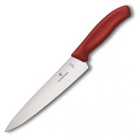 Нож кухонный разделочный Victorinox SwissClassic Carving 19 см, красный, блистер