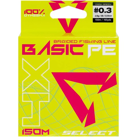 Шнур Select Basic PE Green 150m #0.3/0.04mm 5lb/2.5kg