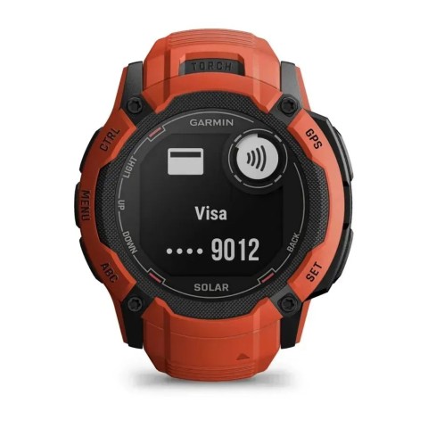 Смарт-часы Garmin Instinct 2X Solar пламенно-красные