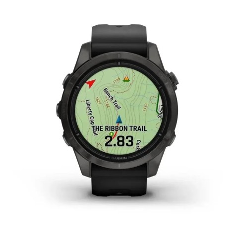 Смарт-годинник Garmin epix Pro Gen 2 Sapphire Edition (42мм) карбоново-сірий титановий DLC з чорним ремінцем