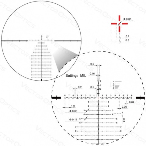 Приціл оптичний Vector Optics Continental 3-18x50 (34mm) illum. FFP VEC-MBR