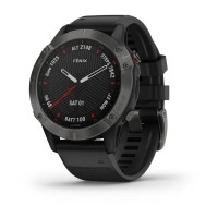 Смарт-часы Garmin fenix 6 Pro Sapphire углеродно-серые DLC с черным ремешком
