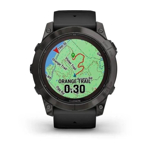 Смарт-годинник Garmin fenix 7X Pro Sapphire Solar Edition карбоново-сірий титановий DLC з чорним ремінцем
