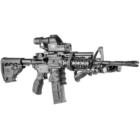 Приклад FAB для AR15 з утримувачем магазину, чорний (без буферної труби)
