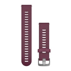 Швидкозмінні ремінці Garmin силіконові (20 мм) ягідного кольору з фурнітурою із нержавіючої сталі