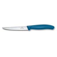 Нож кухонный Victorinox SwissClassic стейковый 11 см, серрейтор, синий