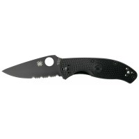 Нож Spyderco Tenacious Black Blade Half Serrated Lightweight