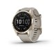 Смарт-годинник Garmin fenix 7S Sapphire Solar кремово-золотистий титановий зі світло-пісочним ремінцем
