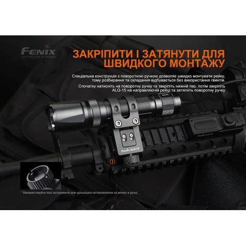 Кріплення на зброю для тактичних ліхтарів Fenix ALG-15