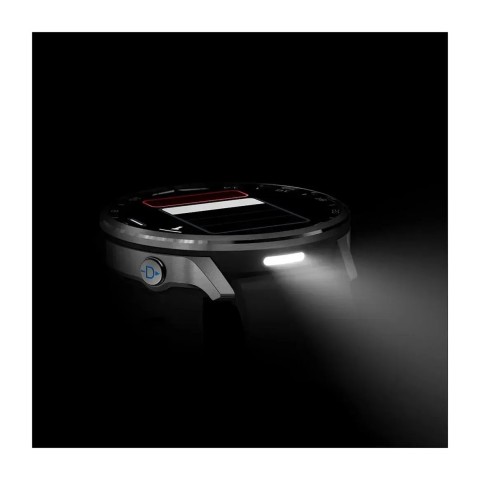 Смарт-годинник Garmin D2 Air X15 сріблястий з чорним силіконовим ремінцем