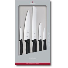 Набір кухонний Victorinox SwissClassic Kitchen Set 5 ножів з чорн. ручкою у подар.упак.