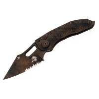 Ніж Microtech Stitch S/E полусеррейтор Plague Outbreak Signature Series