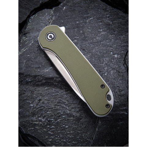 Ніж складаний кишеньковий Civivi Elementum, (7.5 см) D2 / G10 оливковий