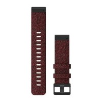 Ремінці для годинника Garmin QuickFit 22 нейлонові, чорно-червоні