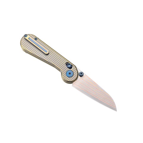 Ніж-антистрес Hightron EdgePlay, дамаск з міддю, титан TC4