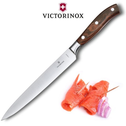 Кухонний ніж Victorinox Grand Maitre Wood Filleting лезо 20см з дерев. ручкою у подар.упак.