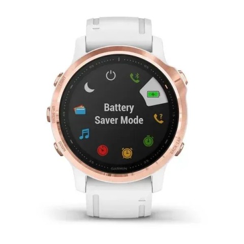 Смарт-часы Garmin fenix 6S Pro розово-золотистые с белым ремешком