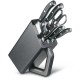 Набір кухонний Victorinox Grand Maitre Сhef's Cutlery Block 6шт з чорн. ручкою з підставкою (5 ножів, ножиці)