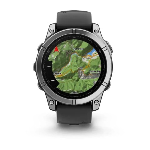 Смарт-годинник Garmin fenix E (47 мм) нержавіюча сталь/чорний
